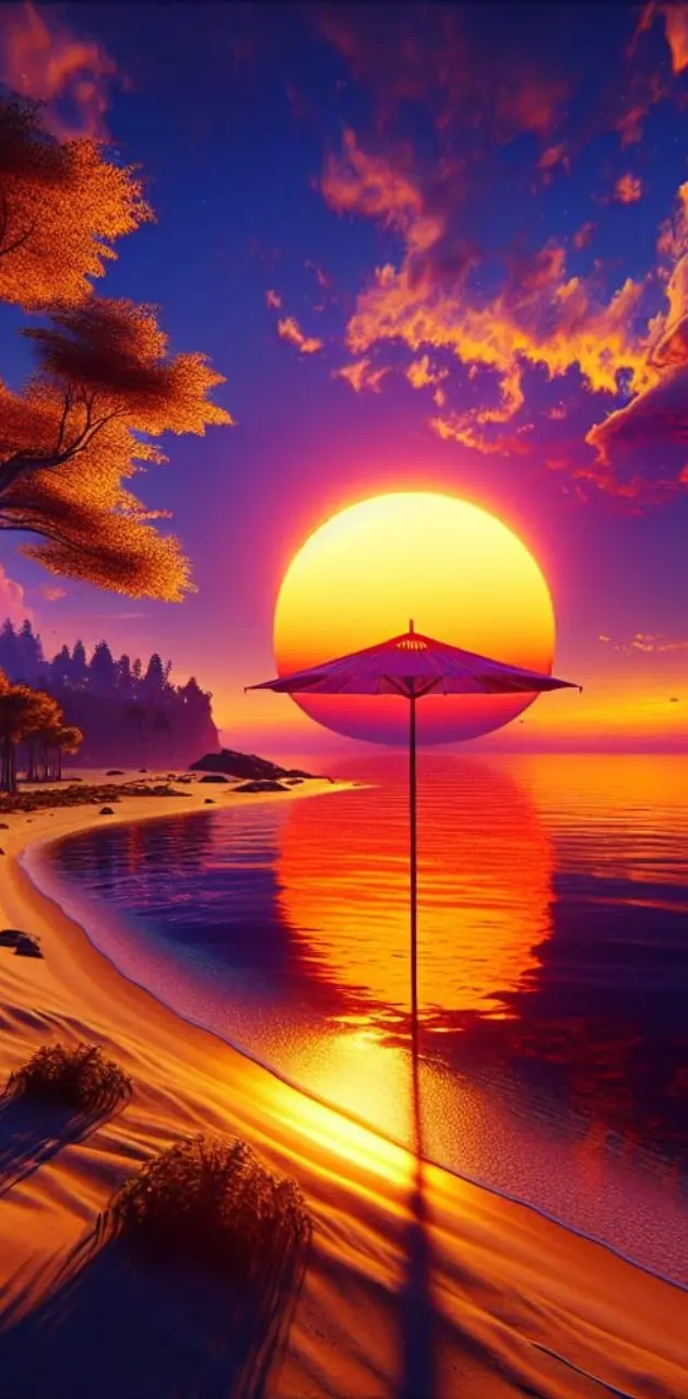The Beach Beauty Of Sunset