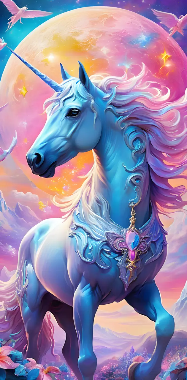 a unicorn with a unicorn head