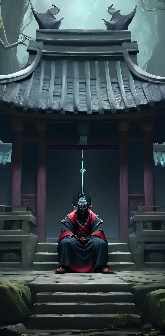 samurai on malevolent shrine
