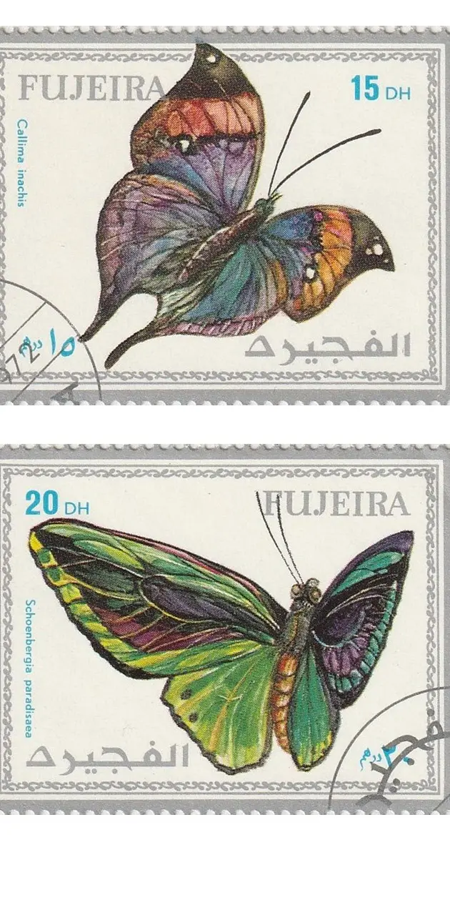 2 Butterfly Postage