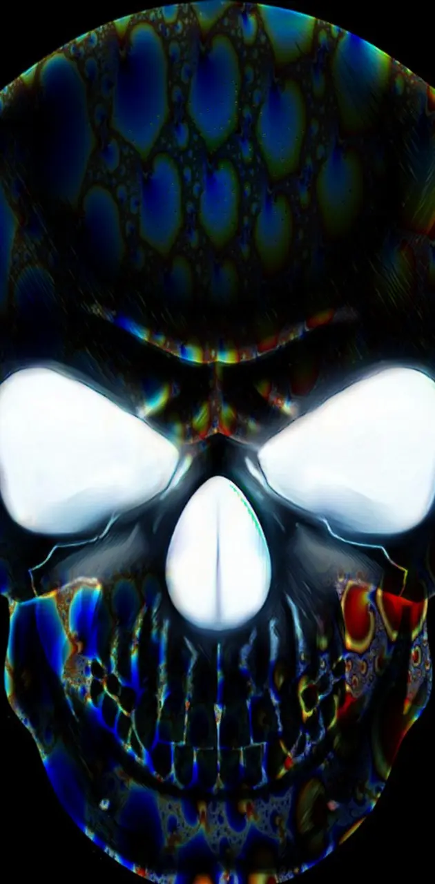 Dark trippy skull