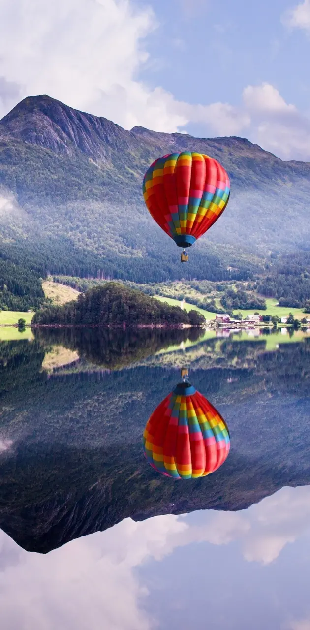 Balloon Over Lake