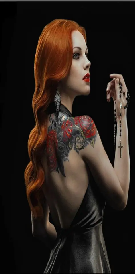 tattooed redhead