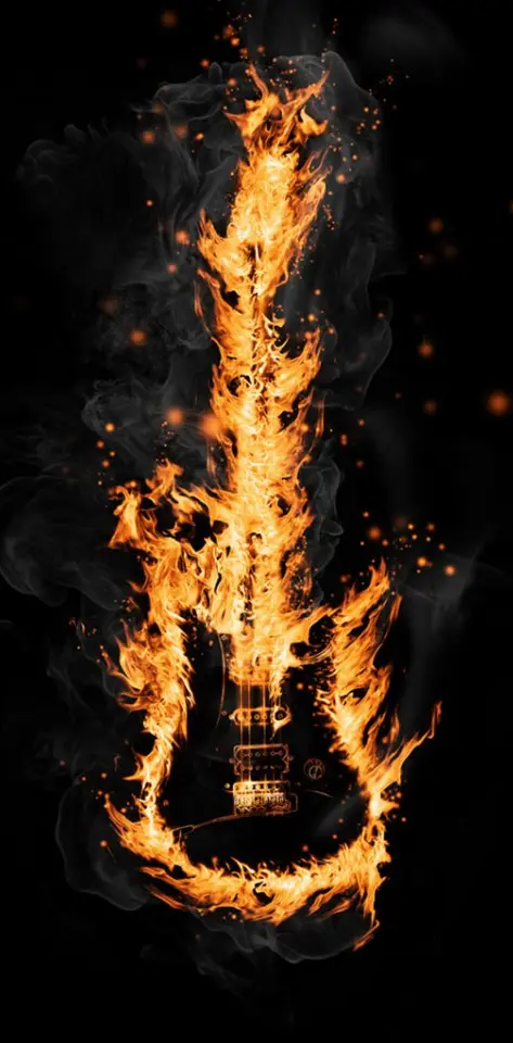 Burning Guitar
