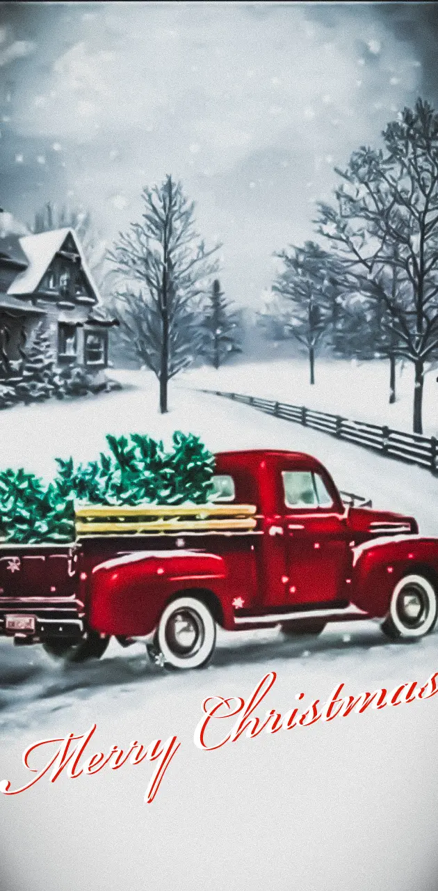 Red Christmas Truck wallpaper by villadesign - Download on ZEDGE™ | c008