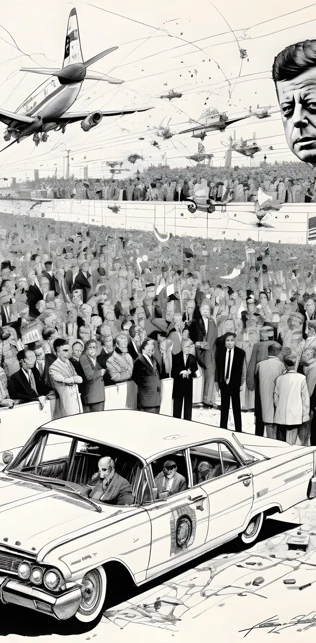 JFK's big day by Ralph Steadman