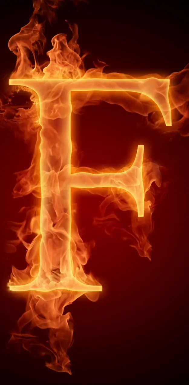 Letter F In Fire Hd