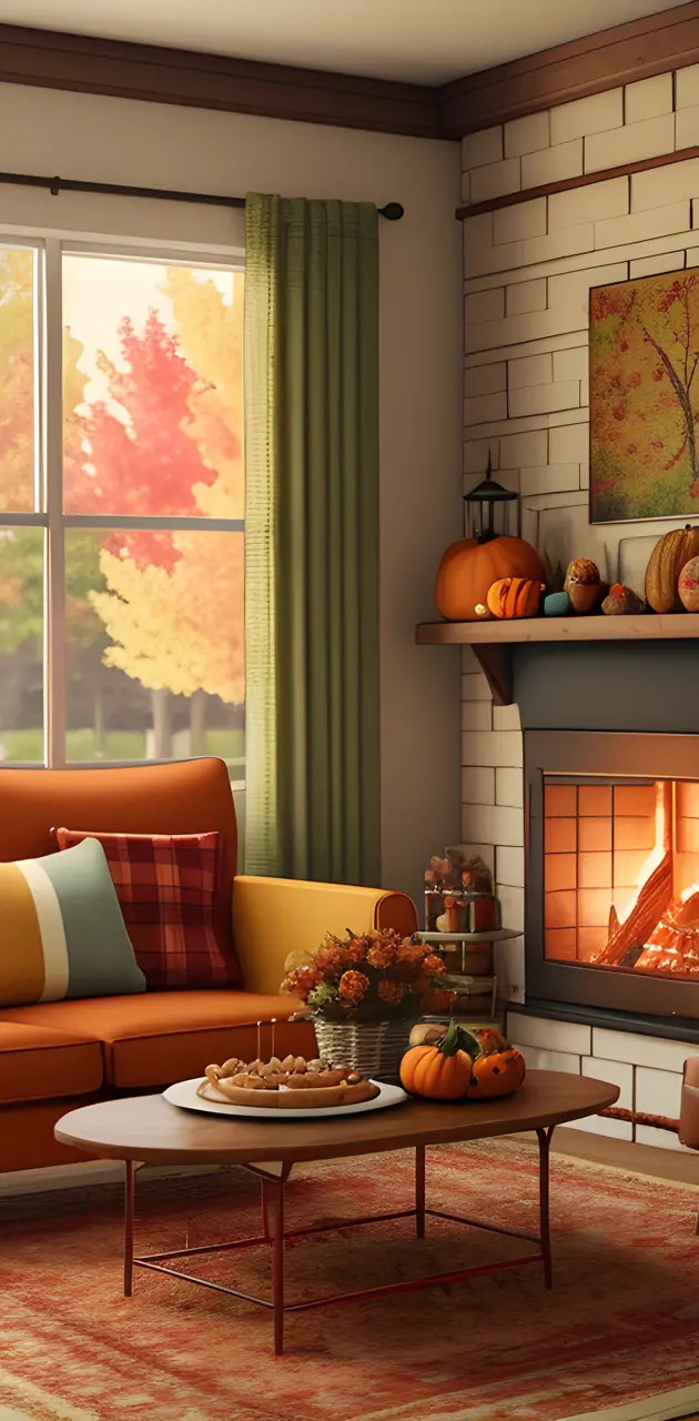 Cozy Autumn Vintage Livingroom Hygge