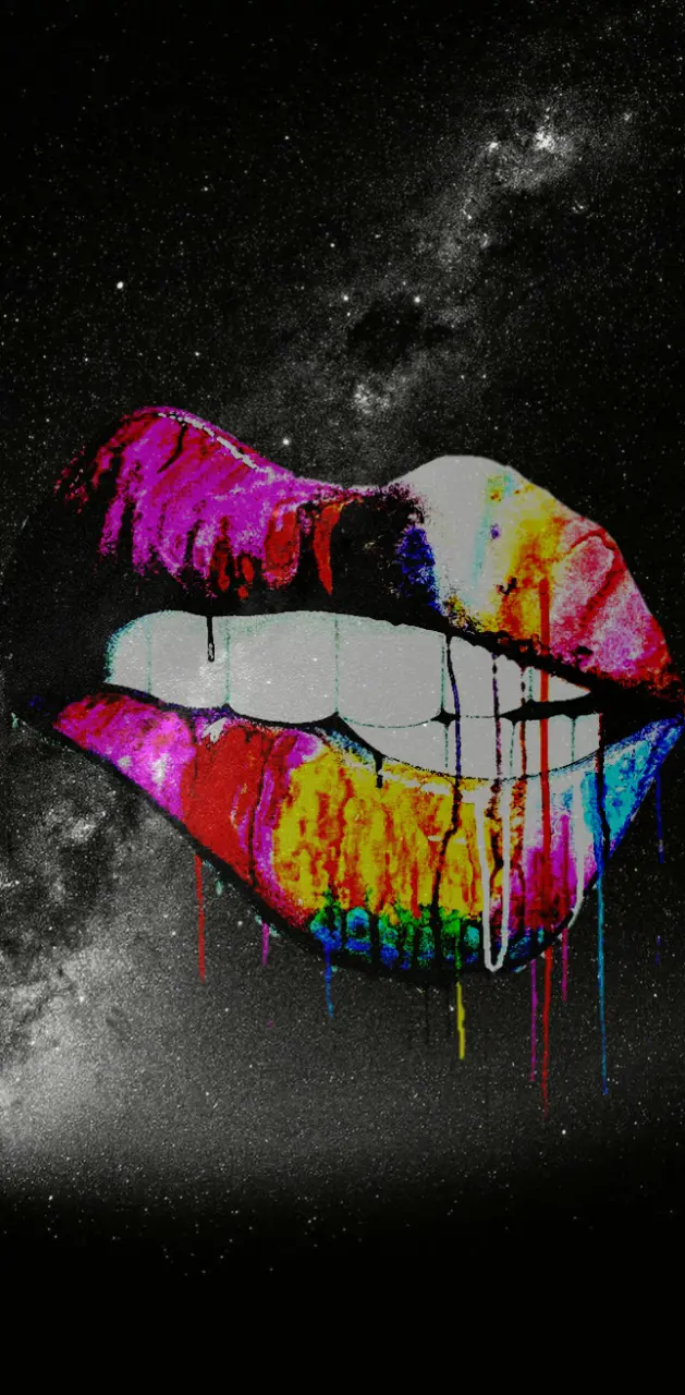 colourful lips wallpaper