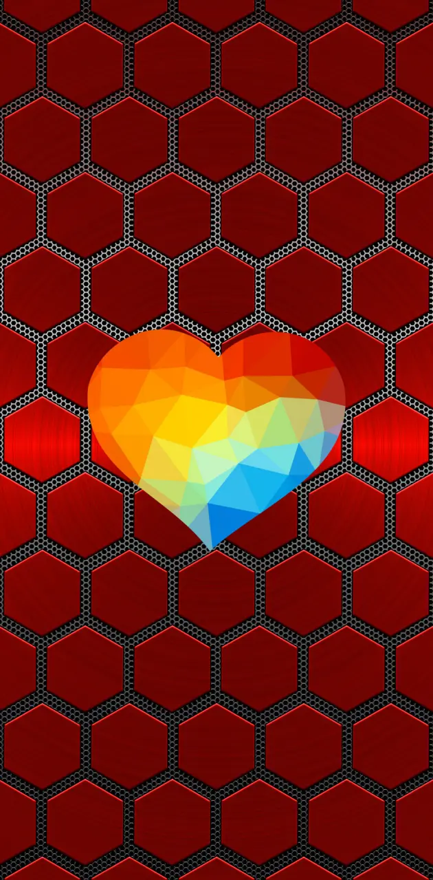 Colored Heart Wall