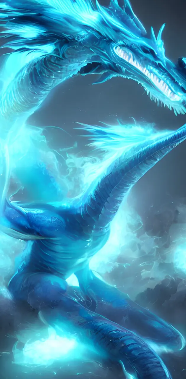 Blue Glowing Dragon