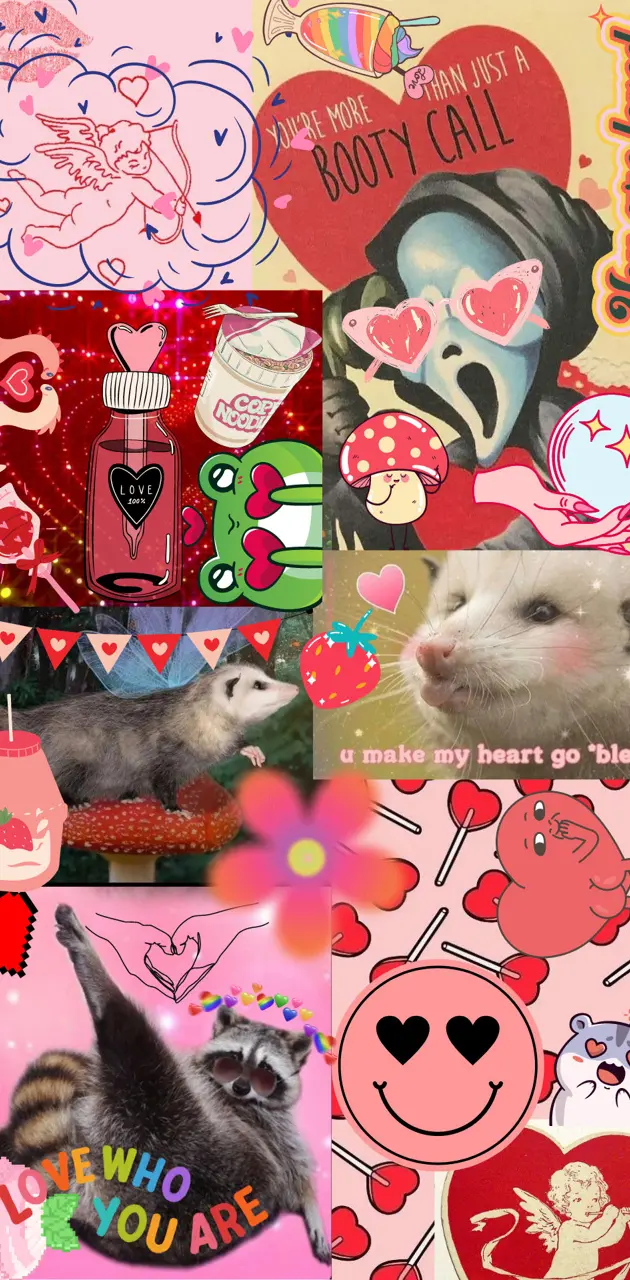 Valentines collage