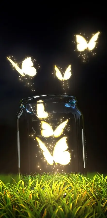 glowing butterflies