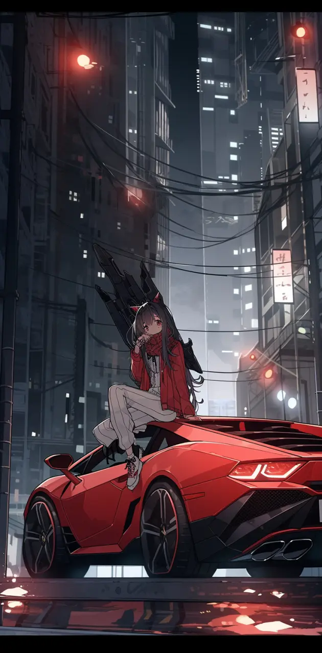 Anime Girl Lamborghini