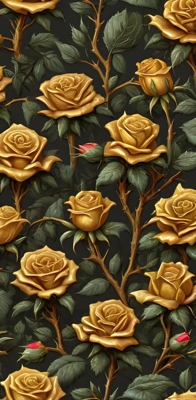 Bush Of Golden Roses