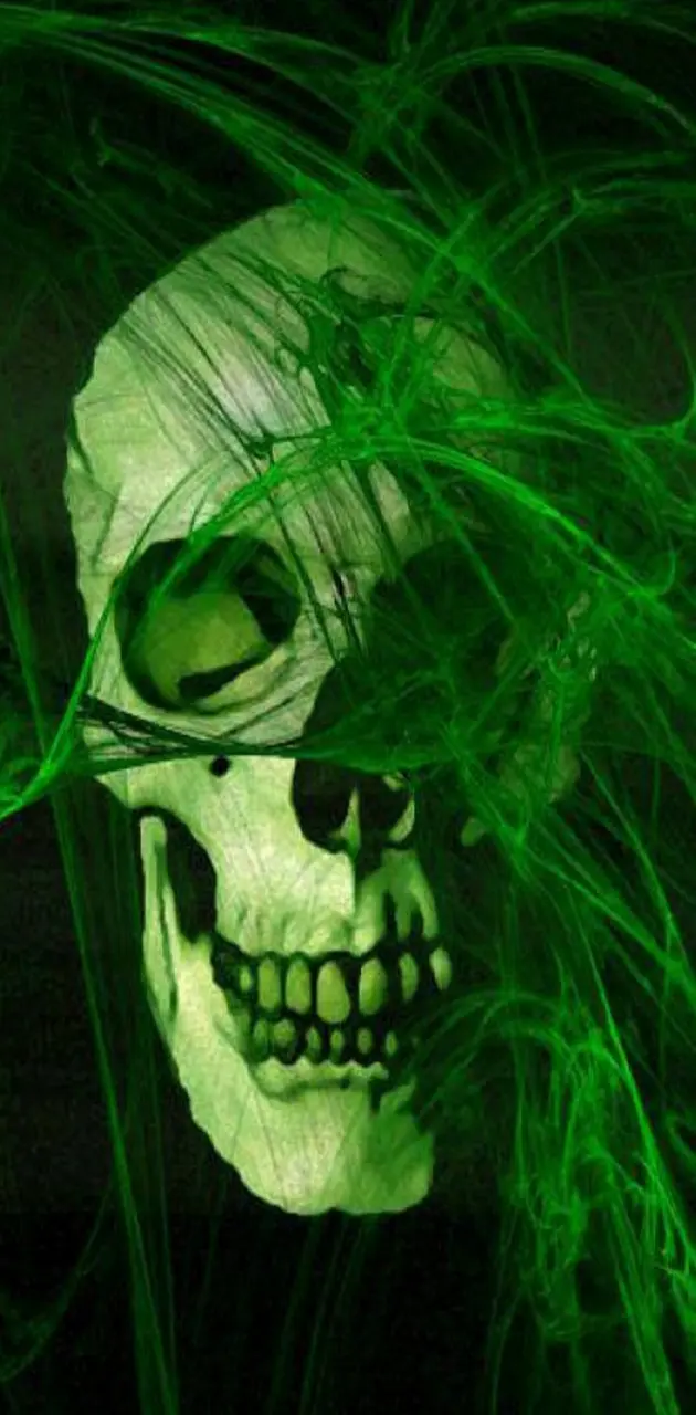 green smokey skull