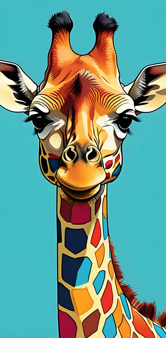 Giraffe pop art