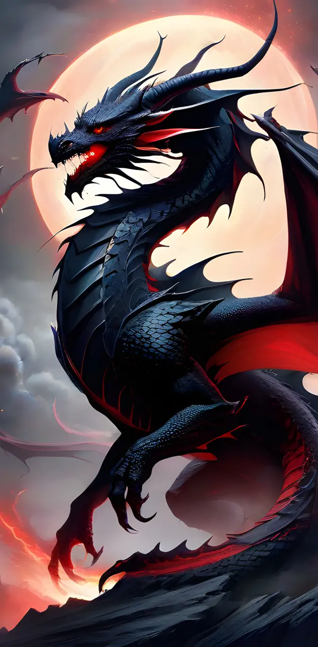 a red and black dragon