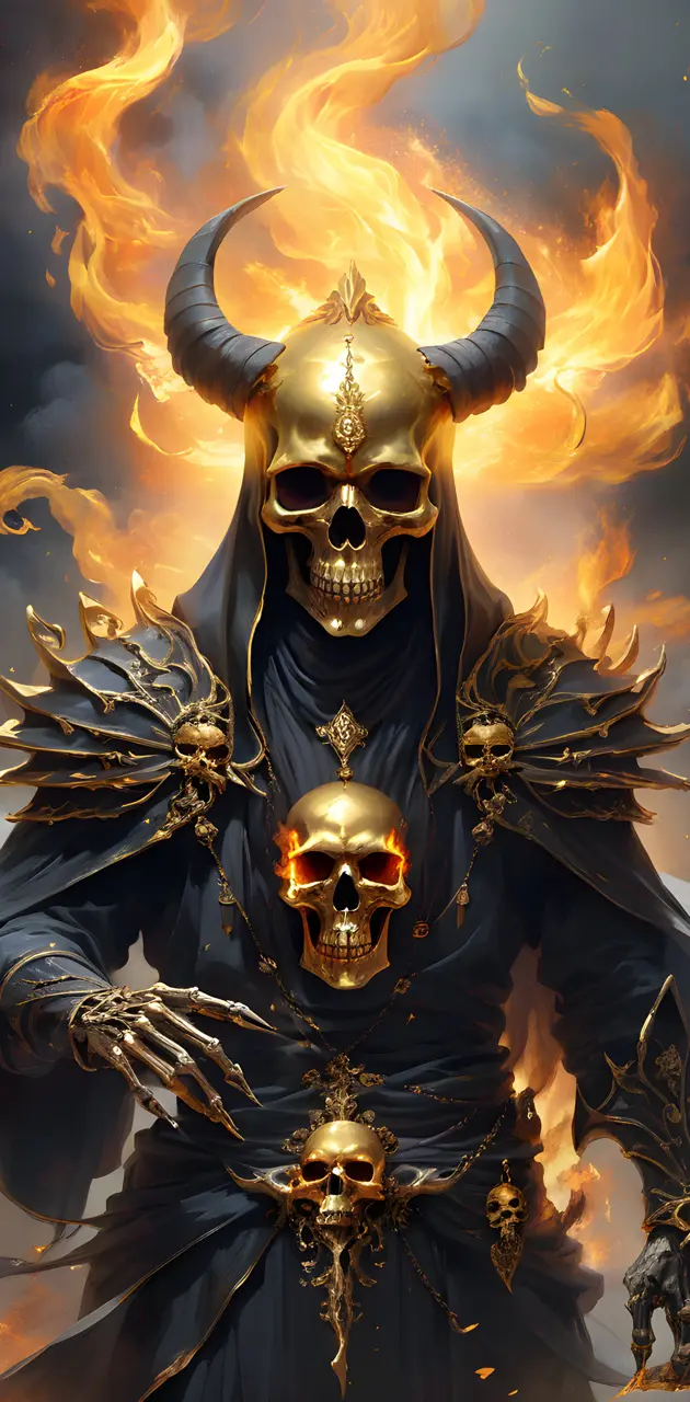 gold skull