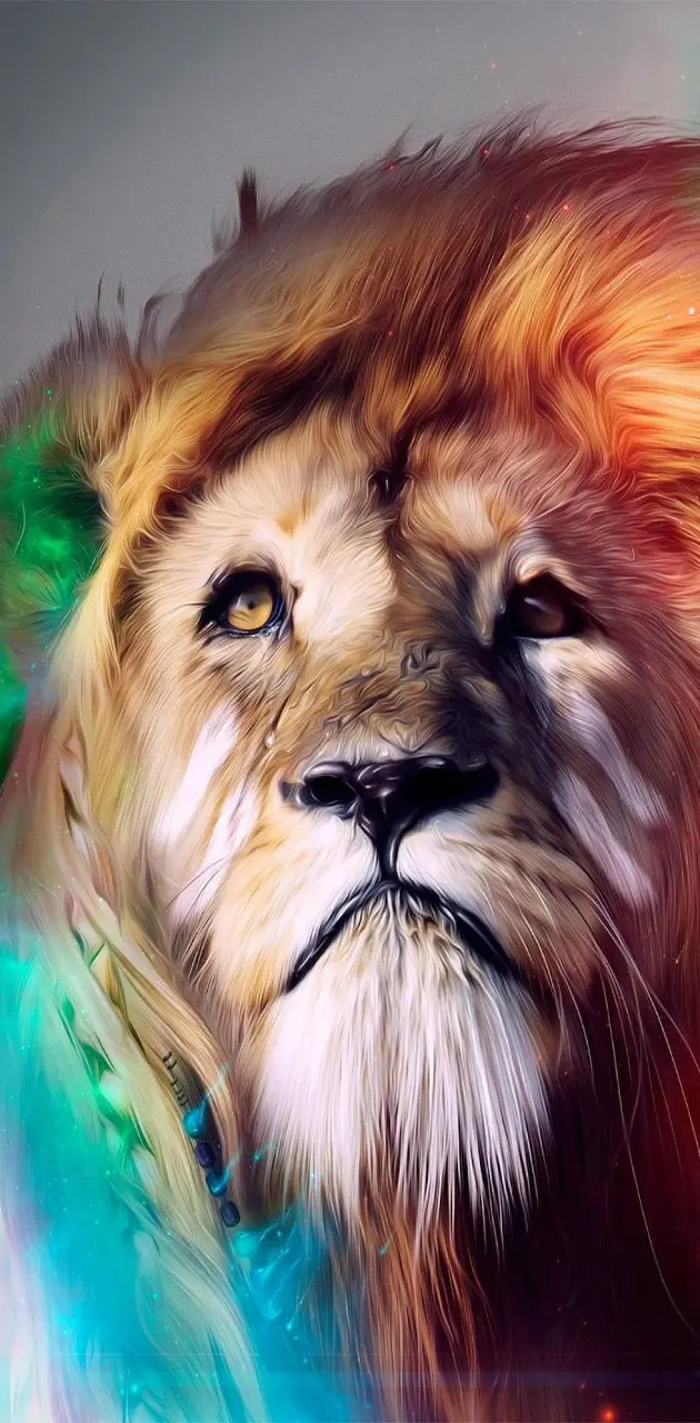 Colorful Lion Art Hd