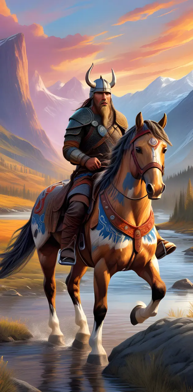Viking & his horse