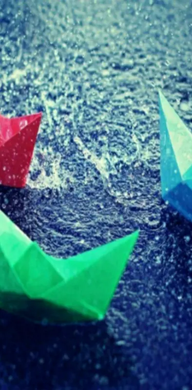 Rain paper boat