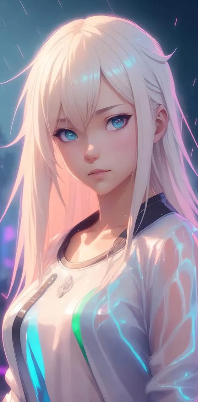 Anime girl white hair