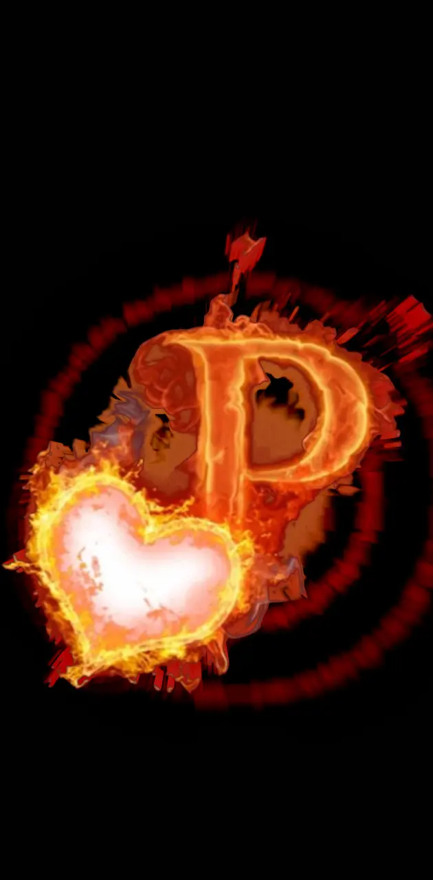 Letter P Burning 3D