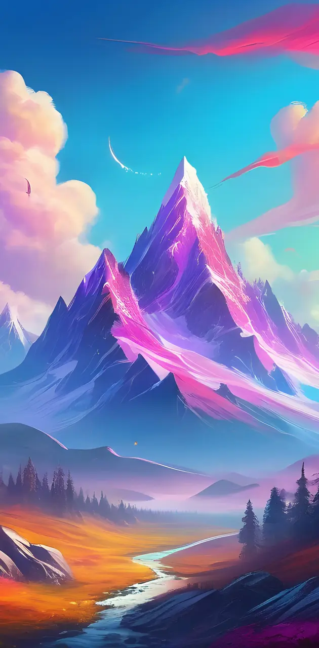 Vivid Color Mountains