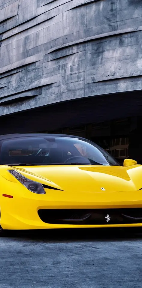 sports  car yellow