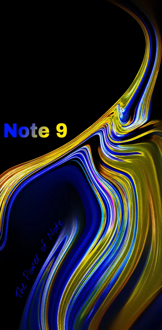 Note 9 Logo bluegold