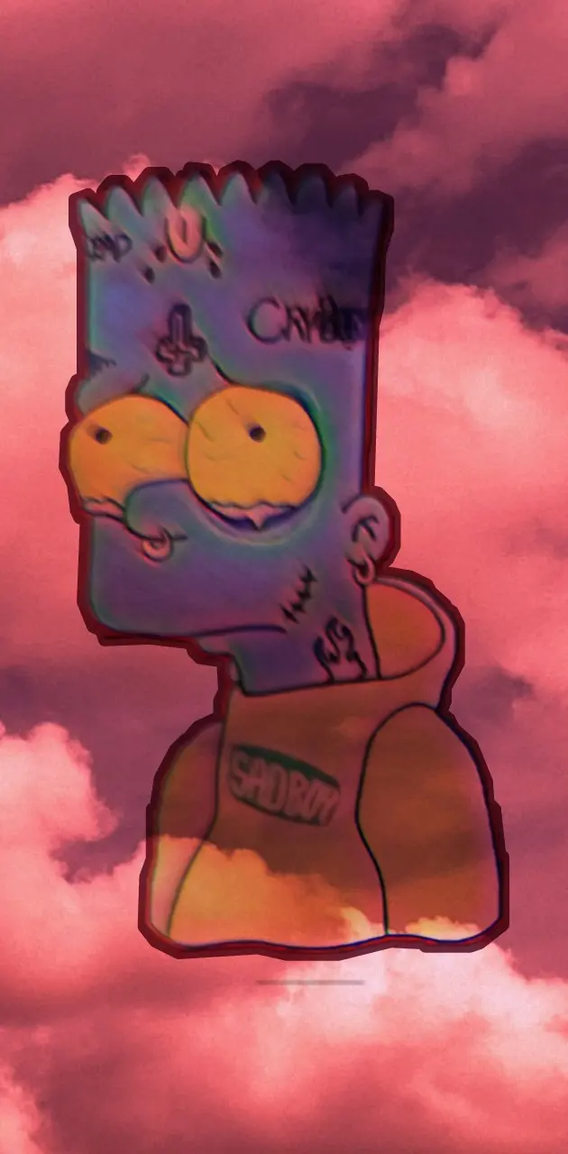 Download Bart Simpsons Sad Clouds Wallpaper