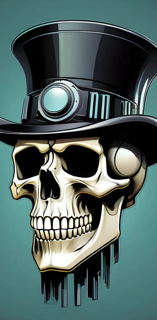 a skeleton wearing a hat and sunglasses
