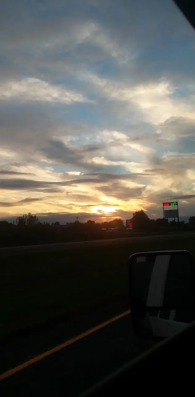 Road trip sunset