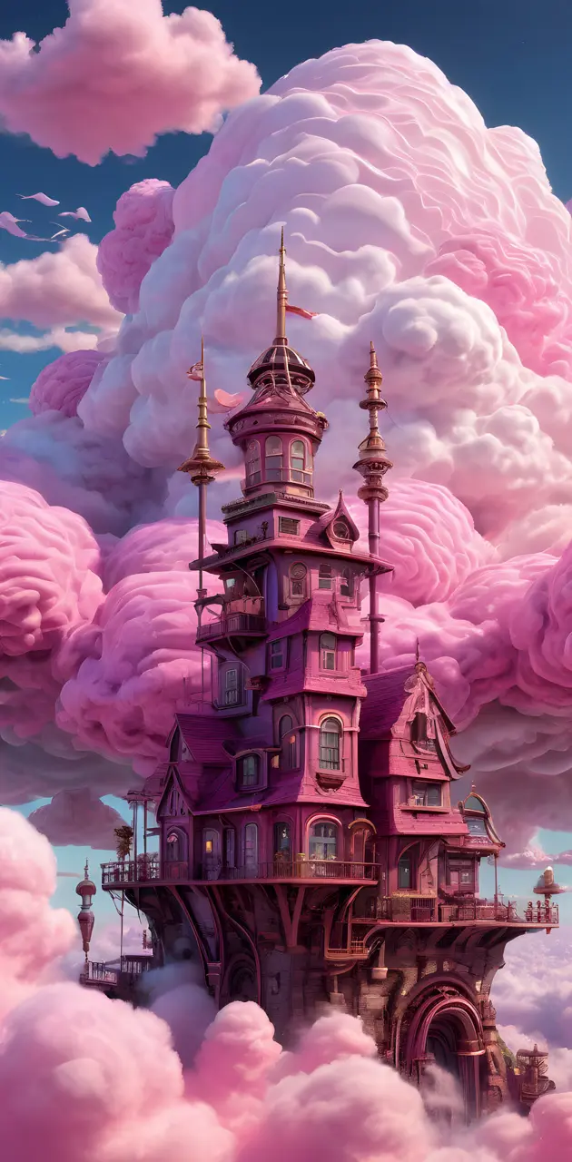 Steampunk Castle & Cotton Candy Clouds