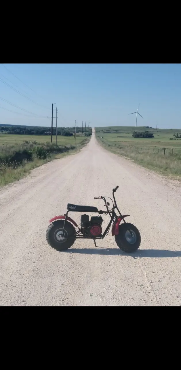 Minibike on dirt road
