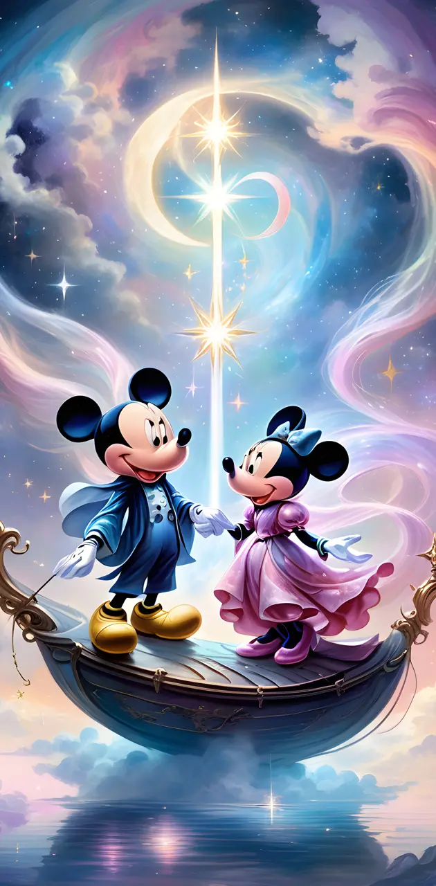 Mickey mouse and minnie mouse