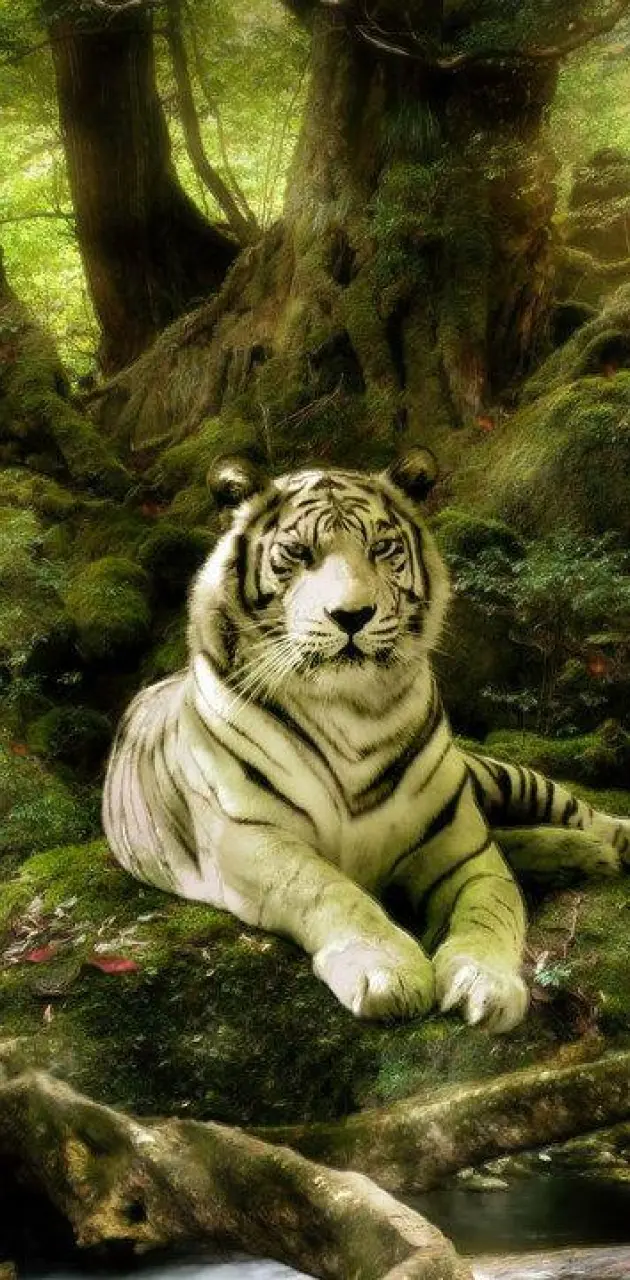 jungle white tiger
