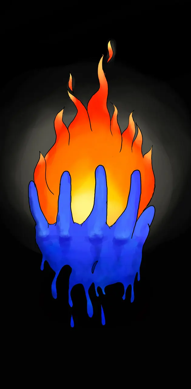 Red flame hand 