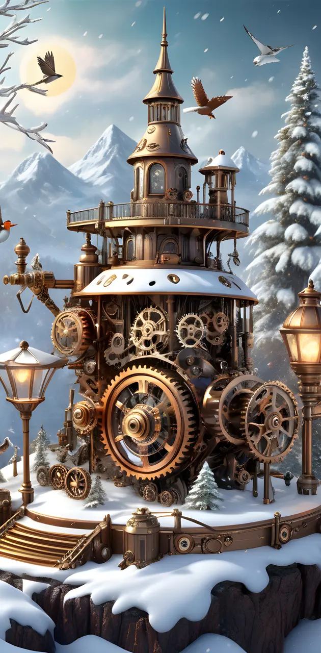 winter house steampunk