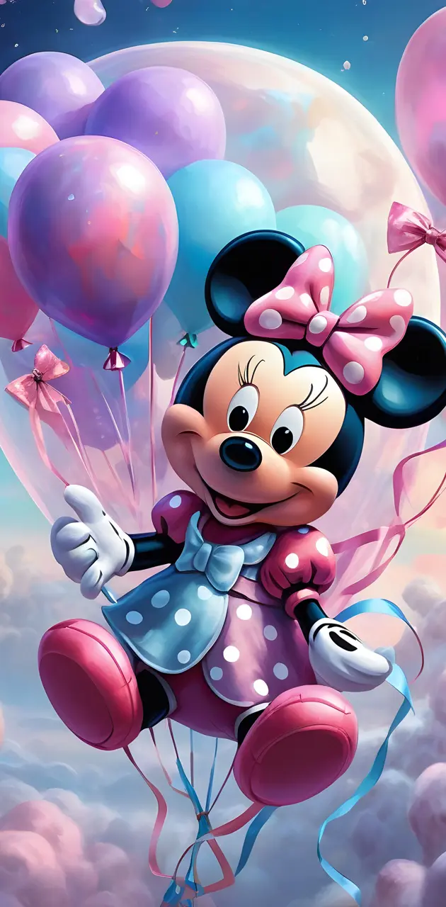 a cartoon character holding a balloon