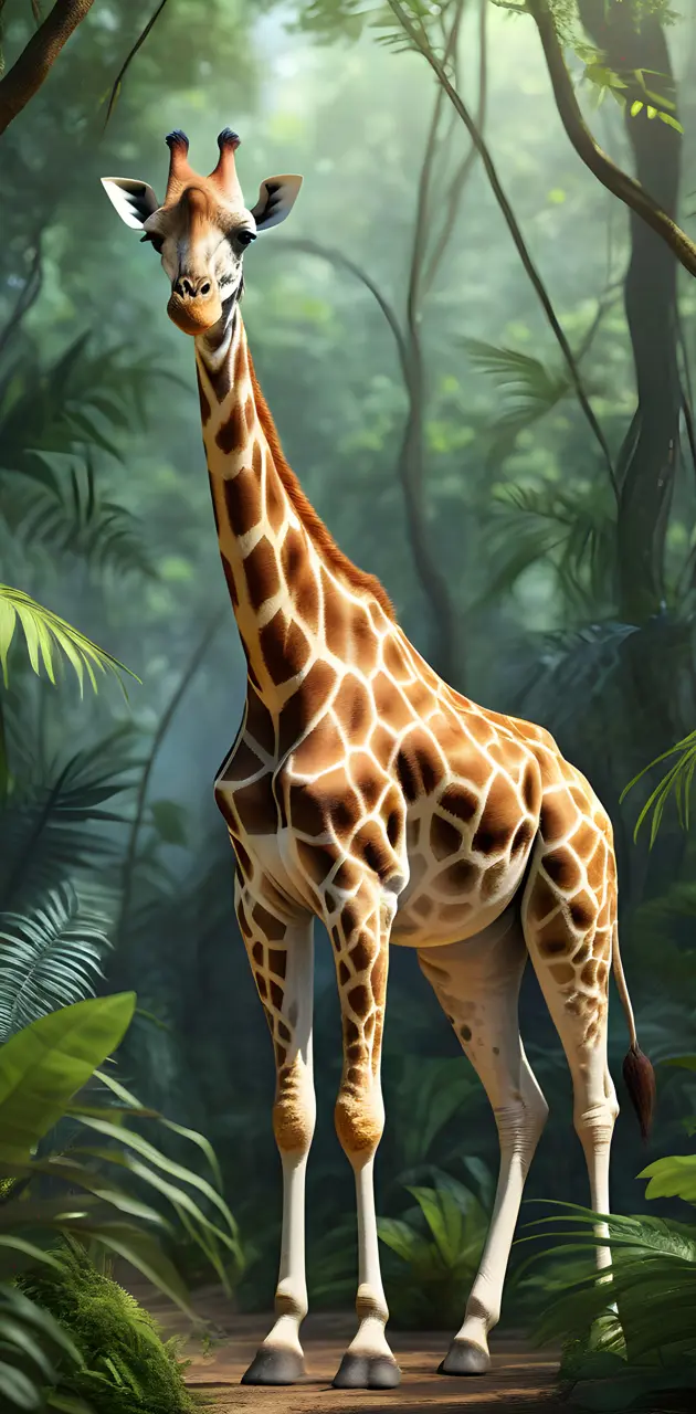 Cute Jungle Giraffe