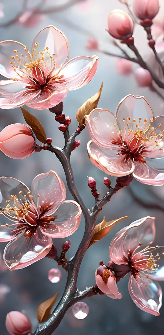 Glass Peach Blossoms