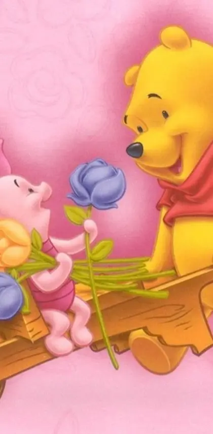 baby piglet and pooh wallpaper
