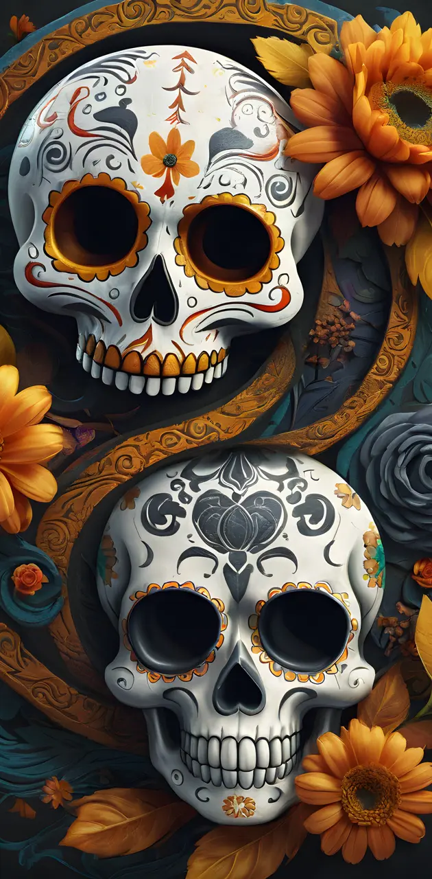 Day of the Dead Yin Yang