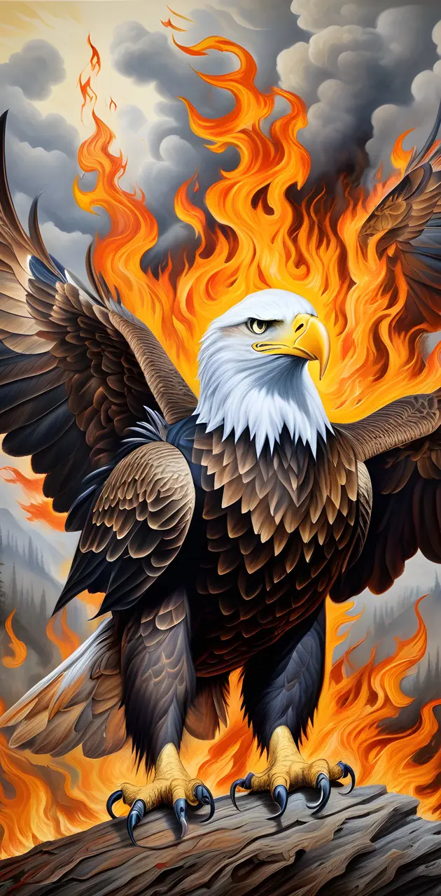 flaming eagle