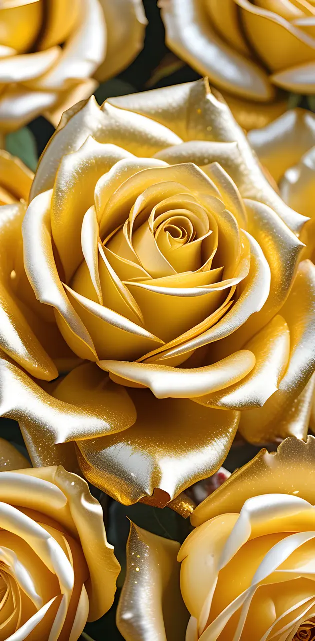 a close up of a yellow rose