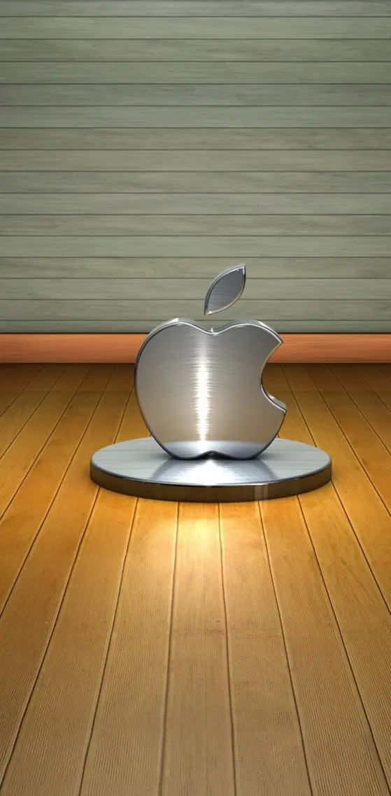 silver apple logo