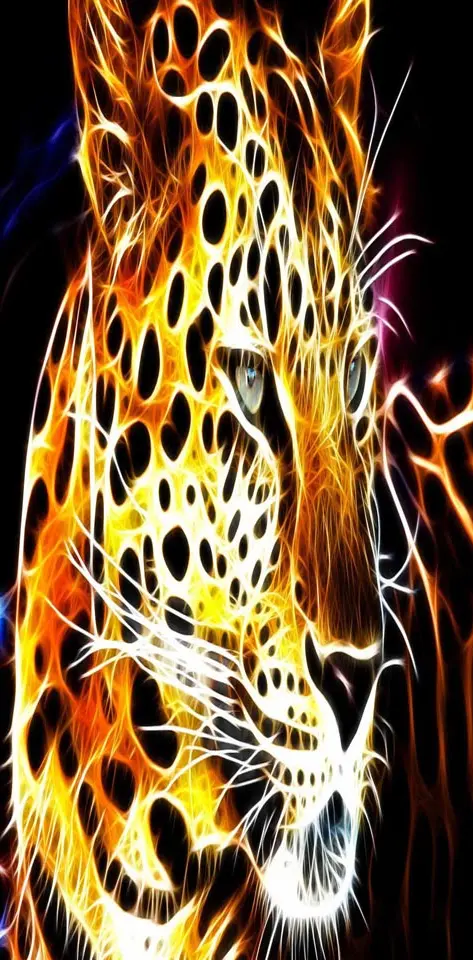 Glowing leopard