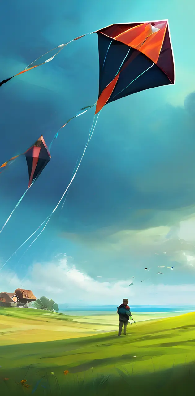 a person flying a kite
